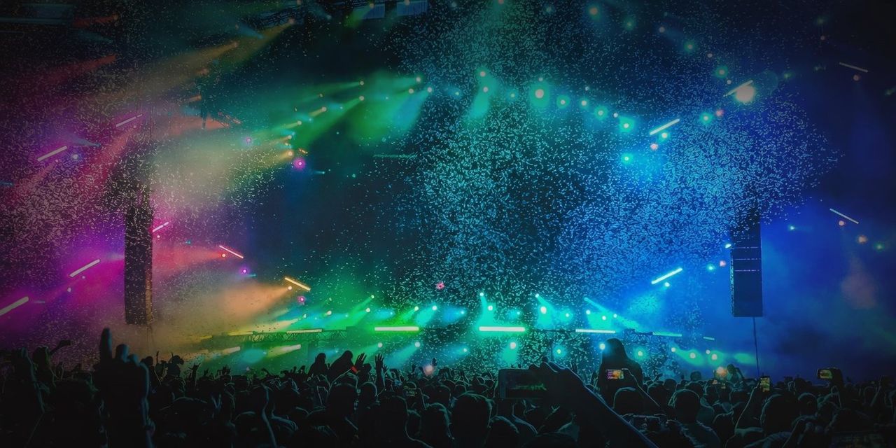 Rental LED wall above a concert stage
