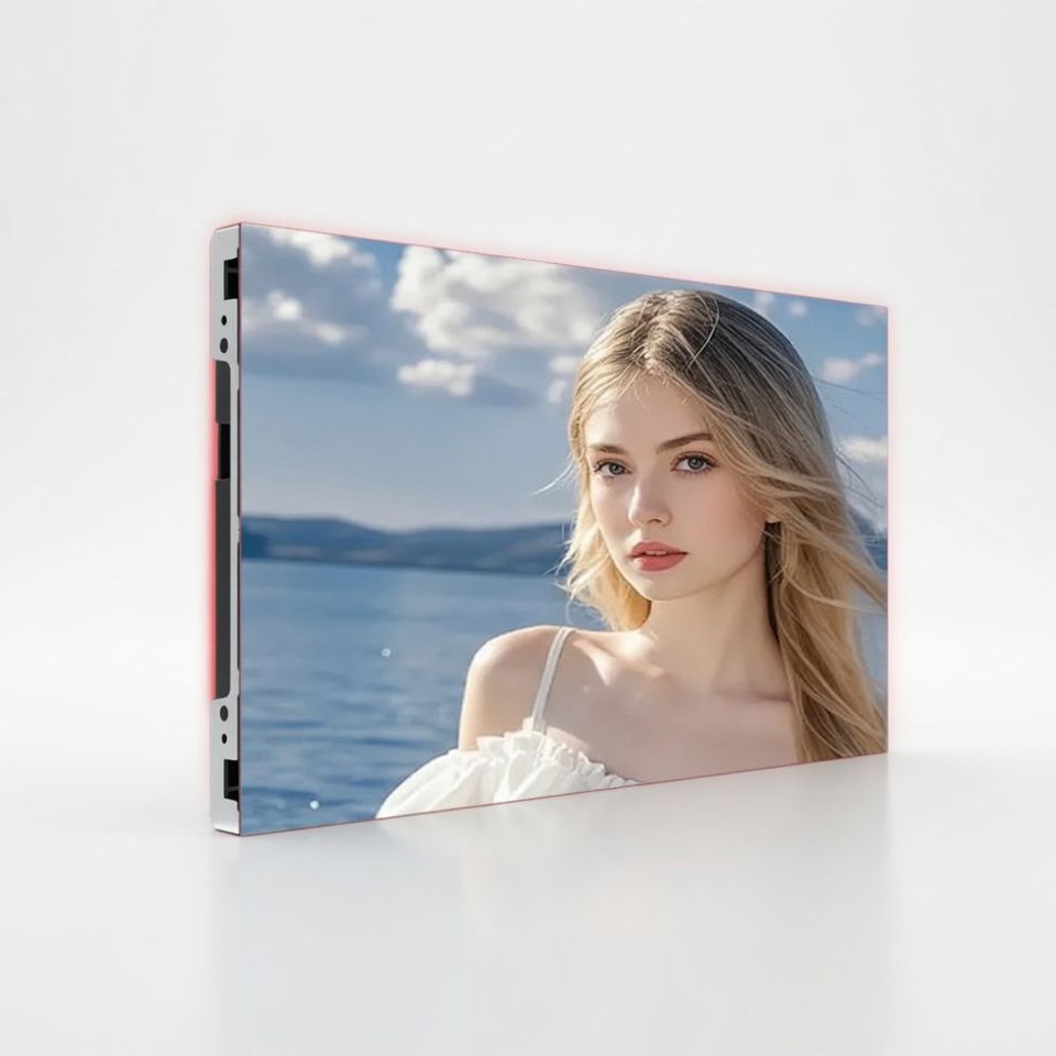 Ultra-slim outdoor LED cabinet side profile